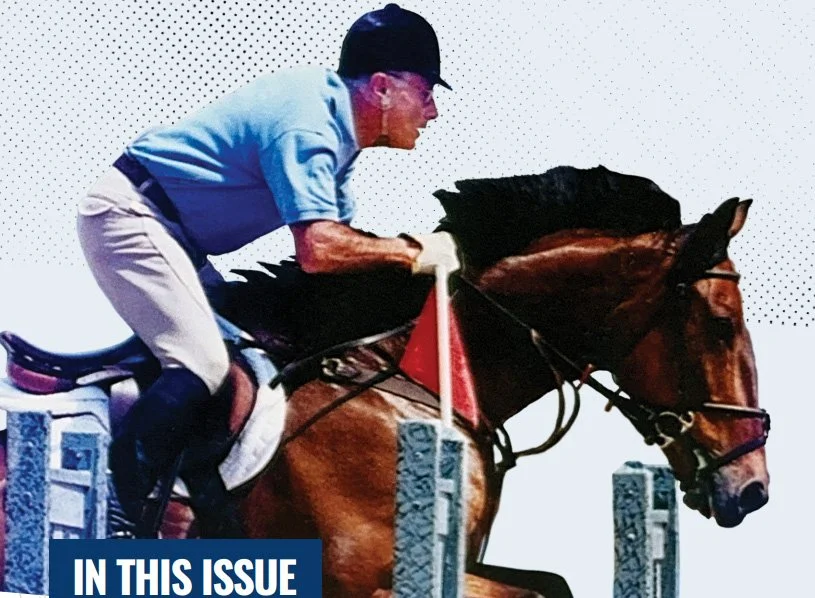 Bob Pozzo at a jumping competition.